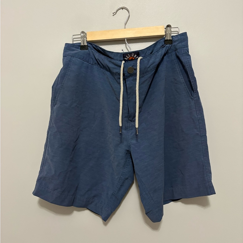 Faherty Blue Drawstring Casual All Day Shorts